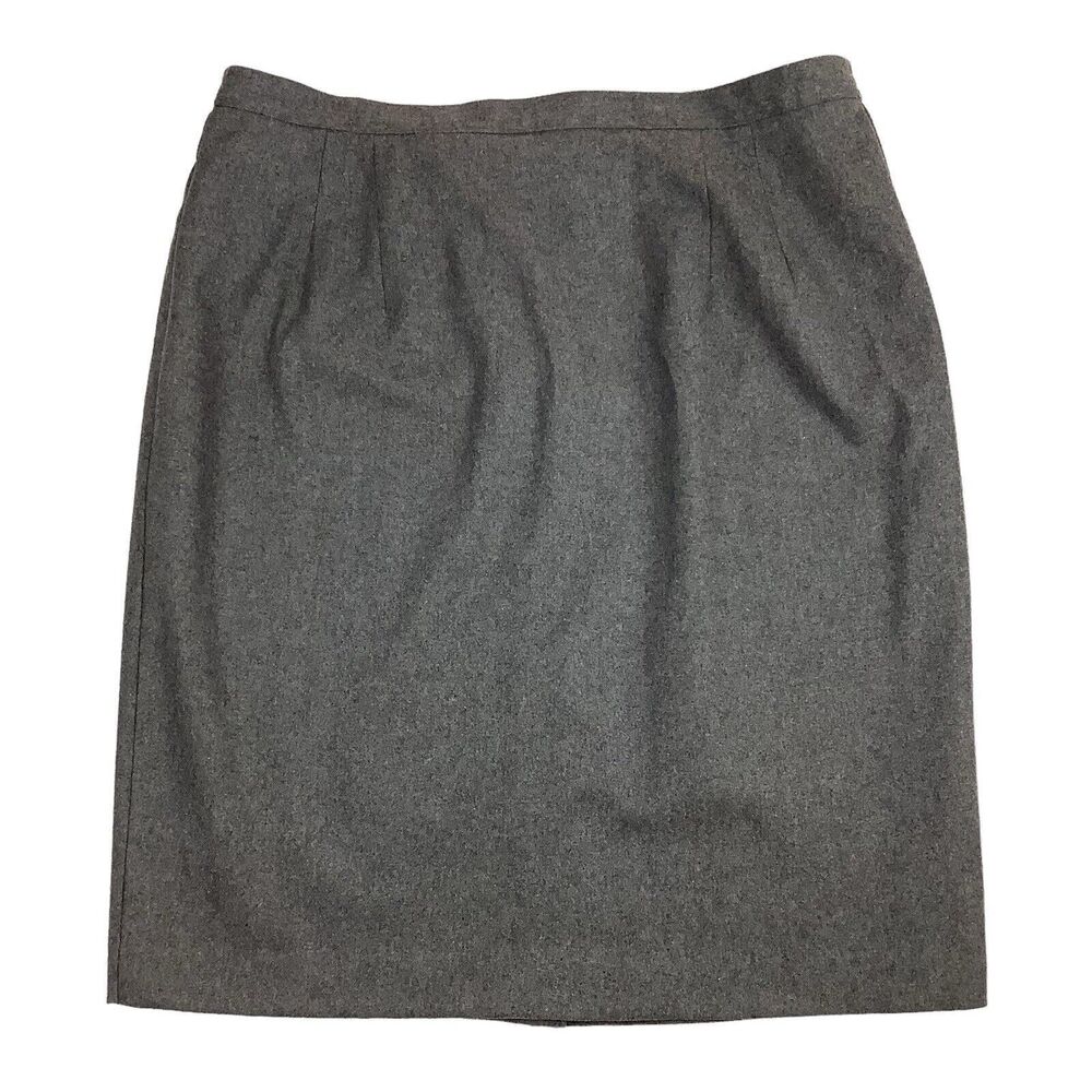 Pan-Her Wool Gray A Line Straight Skirt Women’s 24W 20” Waist Office Career Work